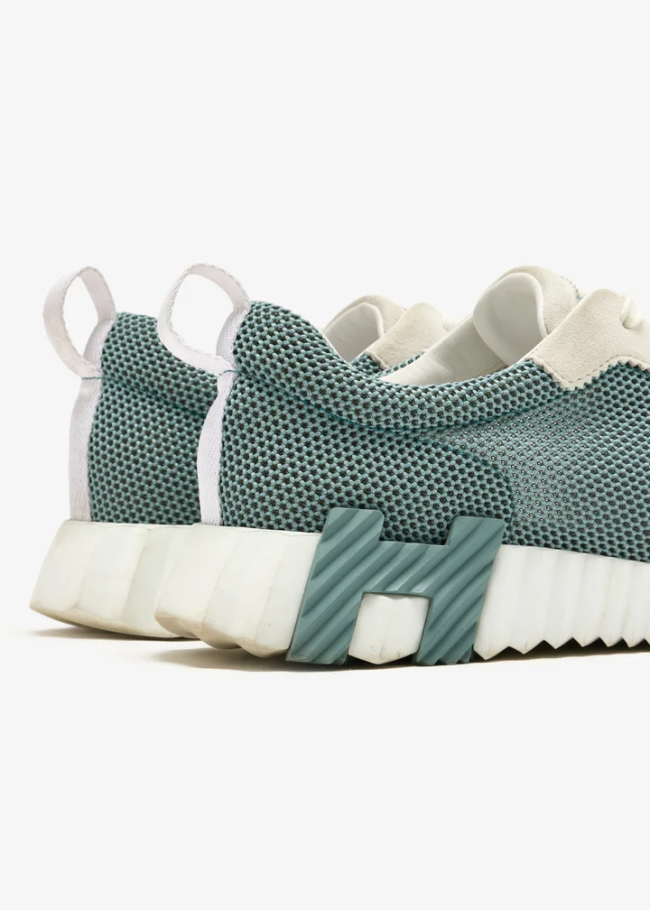 Hermès Bouncing Sneaker — Blue technical mesh, suede calfskin trims