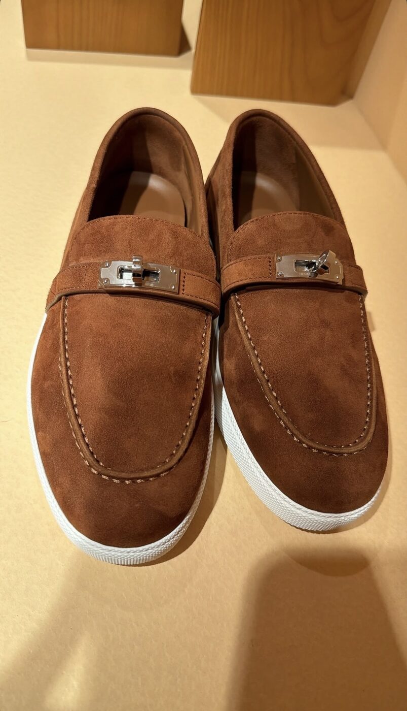 Loro Piana Summer Charms Loafer — Tobacco suede