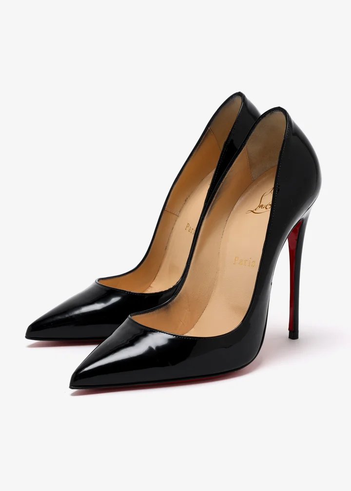 Christian Louboutin So Kate 120 Pump — Black patent leather